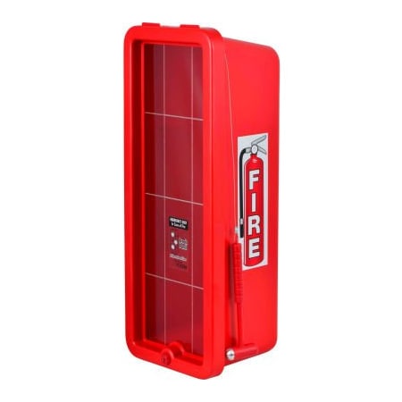 Cato Cato Chief Plastic Fire Extinguisher Cabinet, Fits 10 Lbs. Extinguisher, Red 11051-H